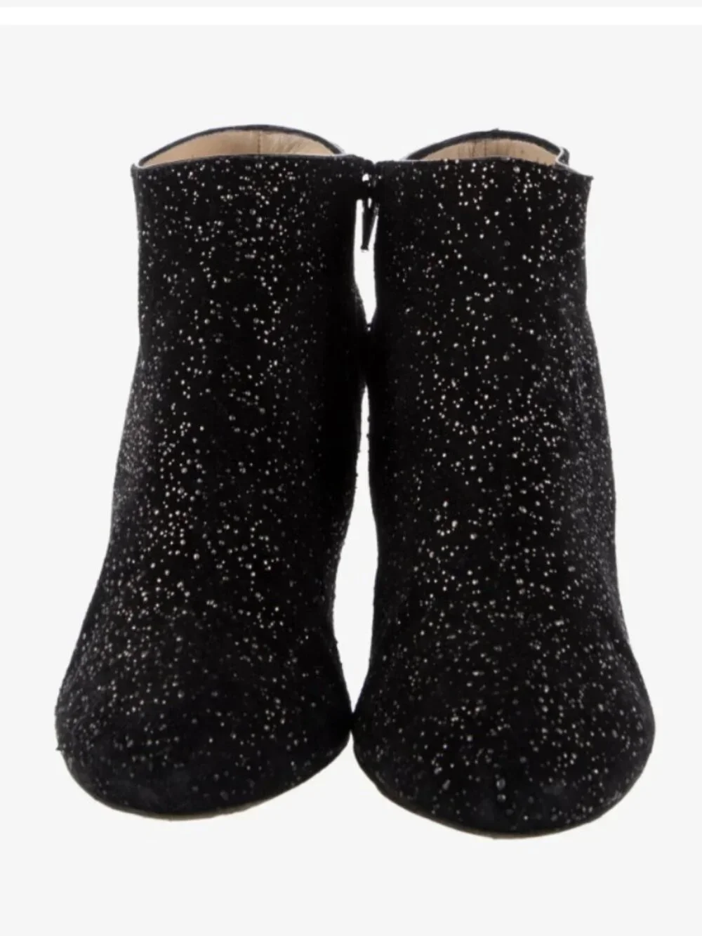 Christian Louboutin Womens Moulakate Booties Size 8 Black Suede Old Money Glam